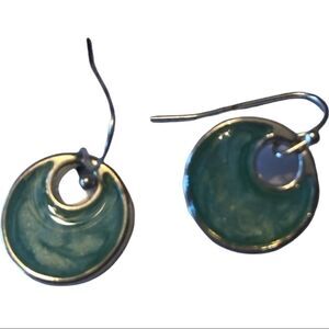 Lovely silver discs w/ light turquoise